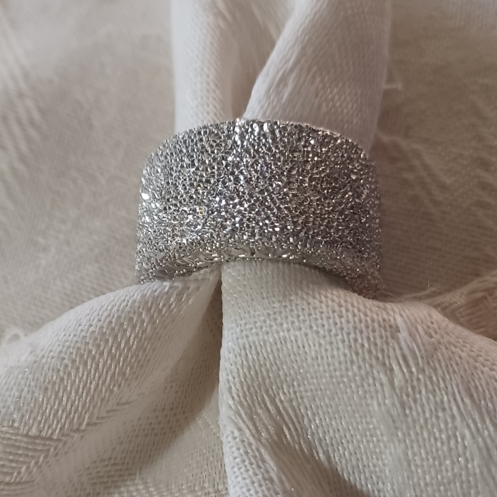 Pianegonda Textured Band Ring, SS, Size 7.5